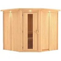 Karibu Sauna »Vöru«, für 4 Personen, ohne Ofen - beige