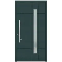 KNOCK Flügelüberdeckende Kunstoff-Haustür »Terra«, moosgrün - gruen