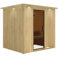 Karibu Sauna »Olai«, für 3 Personen, ohne Ofen - beige