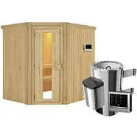 Karibu Sauna »Talsen«, inkl. 3.6 kW Saunaofen mit externer Steuerung, für 3 Personen - beige