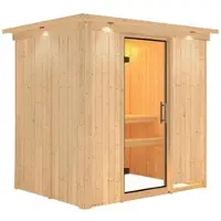 Karibu Sauna »Kothla«, für 3 Personen, ohne Ofen - beige