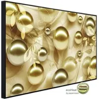 Papermoon Infrarotheizung »EcoHeat - Goldene Kugeln«, Matt-Effekt - bunt