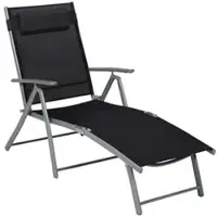Merxx Gartenliege »Deckchair«, LxB: 140 x 64 cm, max. Belastung: 100 kg - schwarz