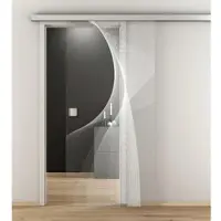NOVADOORS Glasschiebetür »NOVA 634«, (BxH): 93,5 x : 205,8 cm - transparent