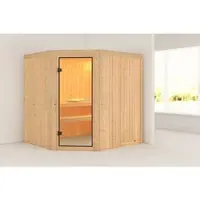 Karibu Sauna »Suurupi«, BxTxH: 196 x 178 x 198 cm, ohne Ofen, für 4 Personen - braun