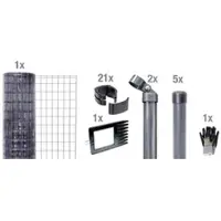 Gust. Alberts GmbH & Co. KG Set Maschendrahtzaun, »Fix-Clip Pro«, LxH: 1500x122 cm, anthrazit - schwarz