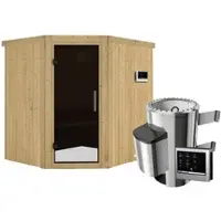 Karibu Sauna »Talsen«, inkl. 3.6 kW Saunaofen mit externer Steuerung, für 3 Personen - beige