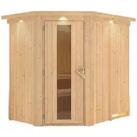 Karibu Sauna »Vijandi«, für 3 Personen, ohne Ofen - beige