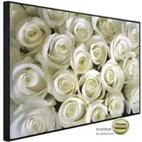 Papermoon Infrarotheizung »EcoHeat - weisse Rosen«, Matt-Effekt - bunt