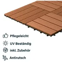 HOME DELUXE WPC Klickfliesen BAVARO - 9m2 Hellbraun