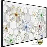 Papermoon Infrarotheizung »EcoHeat - Muster mit Blumen«, Matt-Effekt - bunt