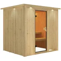 Karibu Sauna »Olai«, für 3 Personen, ohne Ofen - beige