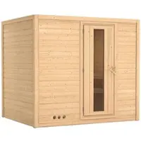 Karibu Sauna »Paldiski«, für 4 Personen, ohne Ofen - beige
