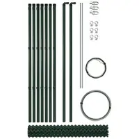 Hadra Maschendraht-Set, LxH: 1500 x 80 cm, 1 Rolle + 7 Pfähle + Zubehör - gruen