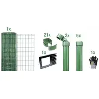 Gust. Alberts GmbH & Co. KG Set Maschendrahtzaun zum Einbetonieren »Fix-Clip Pro«, Breite: 1000cm, grün - gruen