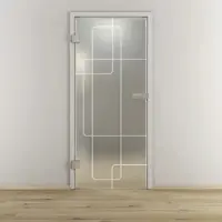 NOVADOORS Glasdrehtür »NOVA 553«, matt - transparent