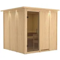Karibu Sauna »Valga«, für 4 Personen, ohne Ofen - beige