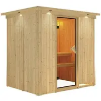 Karibu Sauna »Kircholm«, für 3 Personen, ohne Ofen - beige