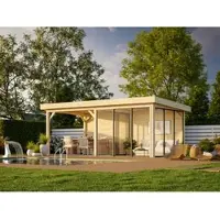 Palmako Pavillon Lenna Slide Plus 16,6 m² Set 706 588 x 300 cm tauchimprägniert braun