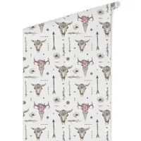Wallart K&L Wall Art Vliestapete »Kinder Vliestapete«, Tipi Indianer Hirsch, mehrfarbig, matt - bunt