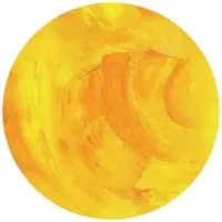 Wallart K&L Wall Art Vliestapete »Runde Vliestapete«, Schüßler gelbe Sonne Gold, mehrfarbig, matt - bunt