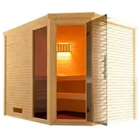 Weka Massivholzsauna CUBILIS ECK 3, Rundum-Sorglos-Paket x B x T x H x 245 x 195 x 205