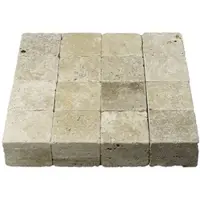 WOHNRAUSCH Pflastersteine »Tosca Cream«, LxBxH: 10 x 10 x 7 cm, (1 m2), Travertin, beige