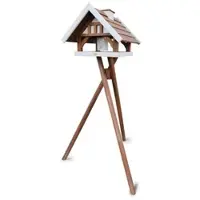 Habau Vogelhaus Kanada 2, 2530, aus Holz, mit 120cm Ständer, 55 x 37 x 48 cm, mit Futtersilo