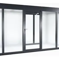 SunElements Zusatztür für Gewächshäuser, anthrazit-metallic, ESG klar, Stärke: 5 mm - grau