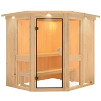 Karibu Sauna »Pölva 1«, für 3 Personen, ohne Ofen - beige
