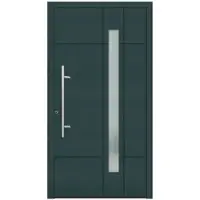 KNOCK Flügelüberdeckende Kunstoff-Haustür »Terra«, moosgrün - gruen