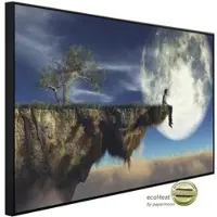 Papermoon Infrarotheizung »EcoHeat - Mann an Klippe vor Mond«, Matt-Effekt - bunt