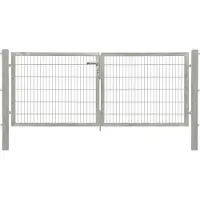 Floraworld Doppeltor, System »Premium«, Türmaße BxH: 300 x 120 cm, mit Zylinderschloss - silberfarben
