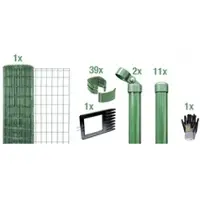 Gust. Alberts GmbH & Co. KG Set Maschendrahtzaun, »Fix-Clip Pro«, LxH: 2500x153 cm, grün - gruen