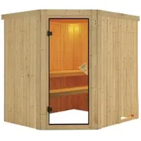 Karibu Sauna »Talsen«, für 3 Personen, ohne Ofen - beige
