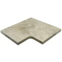 WOHNRAUSCH Beckenrandsteine »Tosca Cream«, LxBxH: 61 x 61 x 3 cm, Travertin, beige, 1 Eckstück, gefast
