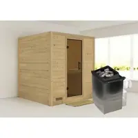 Karibu Sauna »Sindi«, inkl. 9 kW Saunaofen mit integrierter Steuerung, für 4 Personen - beige