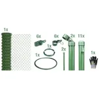 Gust. Alberts GmbH & Co. KG Set Maschendrahtzaun, »Maschendraht«, LxH: 2500x175 cm, grün - gruen