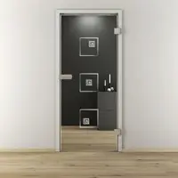 NOVADOORS Glasdrehtür »NOVA 587«, glänzend - transparent