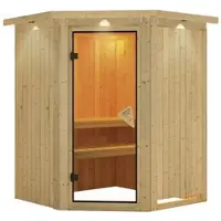 Karibu Sauna »Tartu«, für 3 Personen, ohne Ofen - beige