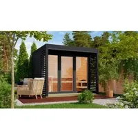 Karibu Saunahaus »Harju«, BxTxH: x 276 x 276 x 231,5 cm, ohne Ofen, für 5 Personen - schwarz