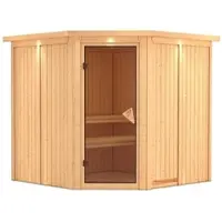 Karibu Sauna »Vöru«, für 4 Personen, ohne Ofen - beige