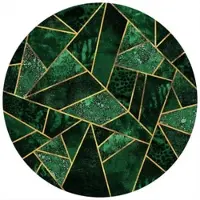 Wallart K&L Wall Art Vliestapete »Runde Vliestapete«, Fredriksson Gold Grün Smaragd, mehrfarbig, matt - bunt