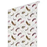 Wallart K&L Wall Art Vliestapete »Kinder Vliestapete«, Federn Boho Deko Indianer, mehrfarbig, matt - bunt