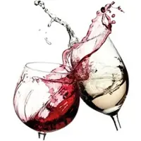 Wallart K&L Wall Art Vliestapete »Runde Vliestapete«, Küche Weingläser Weiß Rotwein, mehrfarbig, matt - bunt