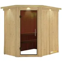 Karibu Sauna »Wenden«, für 3 Personen, ohne Ofen - beige