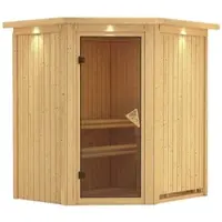 Karibu Sauna »Narva«, für 3 Personen, ohne Ofen - beige