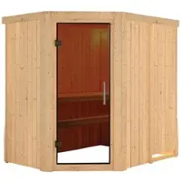 Karibu Sauna »Vijandi«, für 3 Personen, ohne Ofen - beige