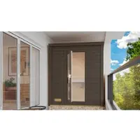 Karibu Saunahaus »Suurlaht«, BxTxH: 196 x 113 x 228 cm, 9 kW Ofen mit interne Steuerung , für 1 Person - beige