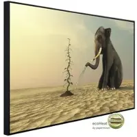 Papermoon Infrarotheizung »EcoHeat - Elefanten, die Bohnen giessen«, Matt-Effekt - bunt